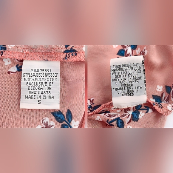 NWOT Chance Or Fate Burnt Orange Floral Lace Relaxed Fit Blouse S - Picture 7 of 7